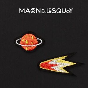 Macon et Lesquoy Iron-on patch Comet + Planet